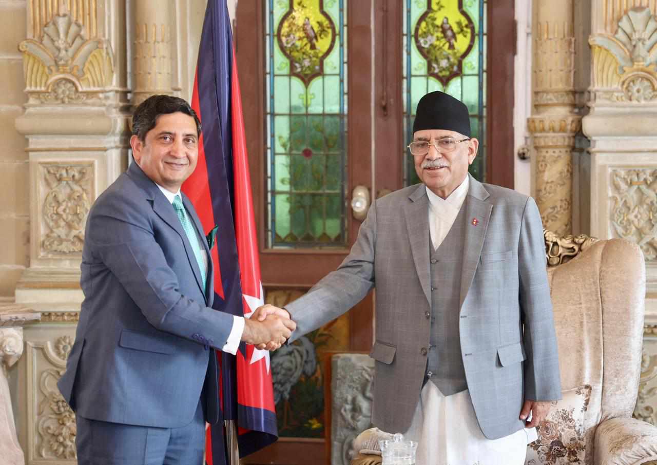 Courtesy meeting of the Ambassador of Pakistan with Prime Minister Dahal